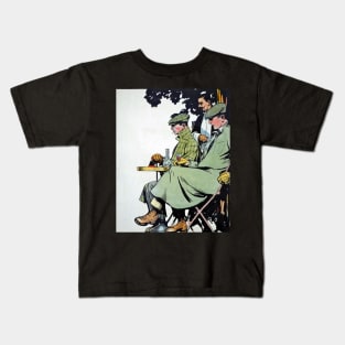 High Resolution Edward Hopper Man Seated At Cafe Table 1906 Kids T-Shirt